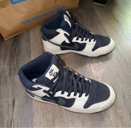 Nike High-Top Sneakers Navy White Green