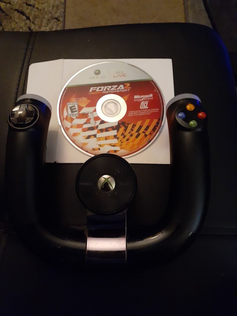 Xbox 360 speed racing wireless steering wheel controller with game