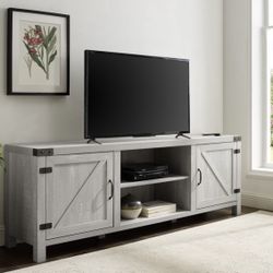 Walker Edison 70" Modern Engineered Wood TV Stand in Stone Gray