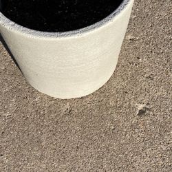 Cream colored planter pot 10 by 10