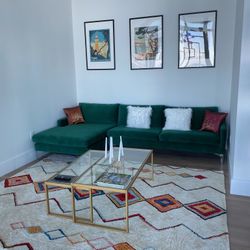 Beautiful Velvet Modular Sectional Couch 