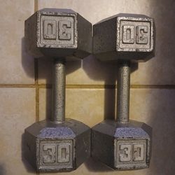 Set Of 30 Lbs Dumbells