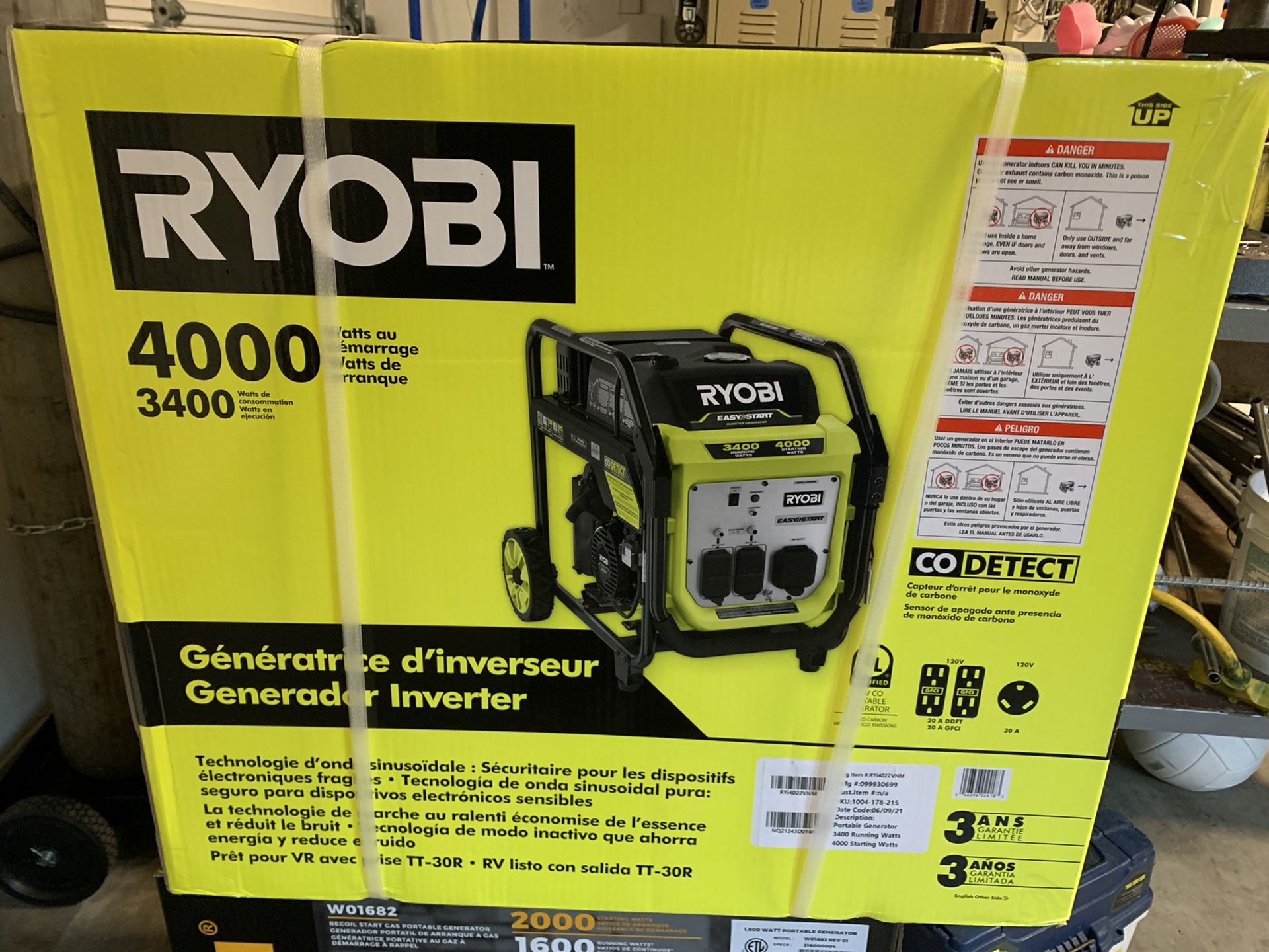 Brand New Ryobi Generator, 4,000 Watt