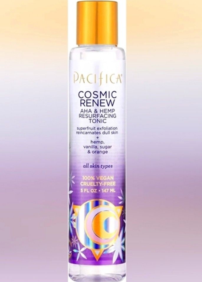 New Sealed Pacifica Cosmic Renew AHA and Hemp Resurfacing Tonic Unisex, 5 Ounce