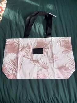 Aloha Large Tote Bag with Palm Leaf Print
