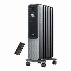 Dreo DR-HSH010 Oil-Filled Radiator Heater Space Gray 1500W w/ Remote –