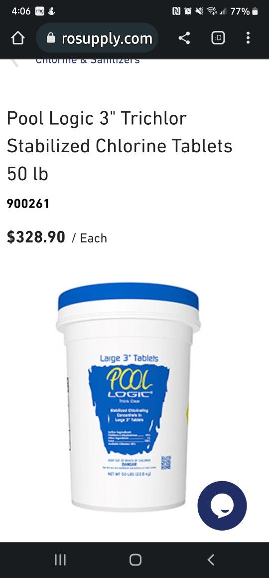 Pool Logic 3" Stabilized Chlorine Tablets 50 lb