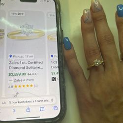 1.25 Carrot Diamond Engagement Ring Gold 14KMCI Band