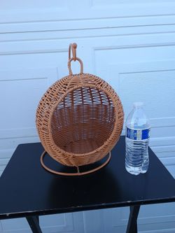 Handwoven Rattan Basket – $10