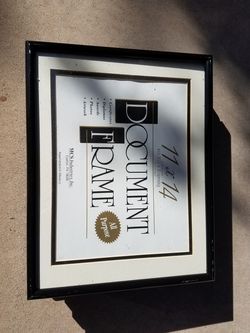 Four black document frames