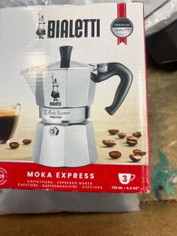Bialetti Moka Express 3-Cup stovetop espresso maker.