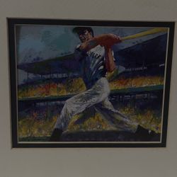 Vintage DiMaggio Cut" by LeRoy Neiman,featuring the legendary Joe DiMaggio. RARE