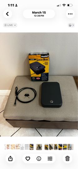SnapSafe Large Lock Box with Keys and Cable