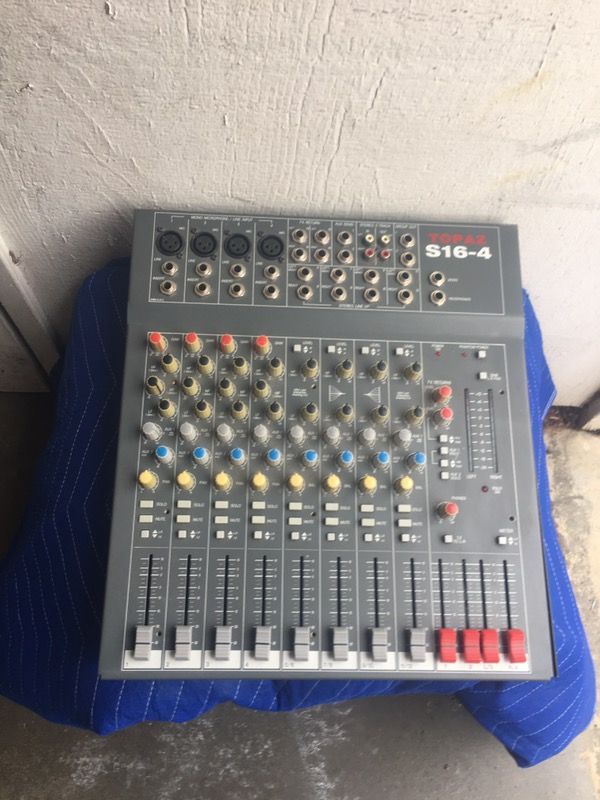 Up for Sale is a Soundtracs Topaz S16-4 Channel Mixing Console!