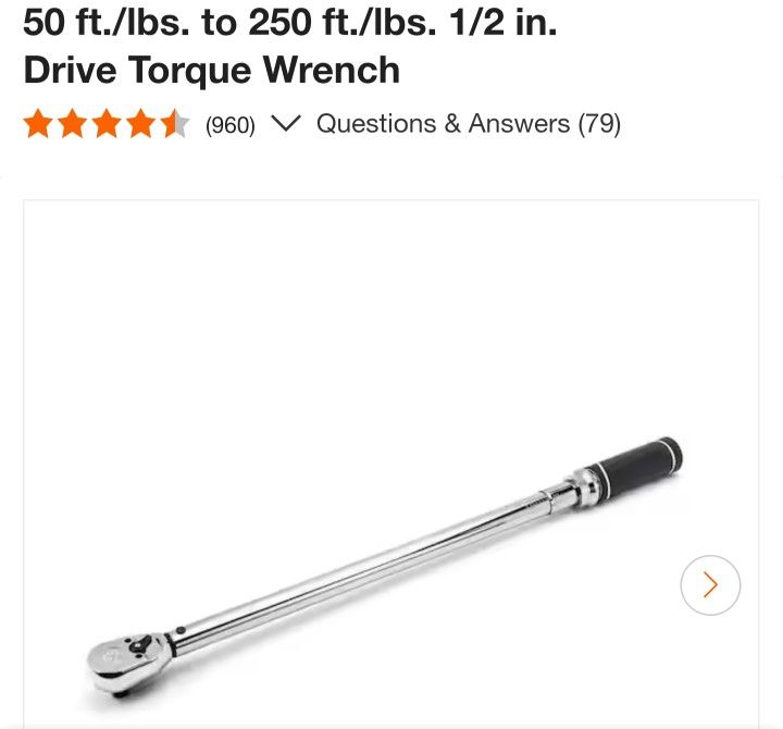 Husky 1/2" Torque Wrench!!!