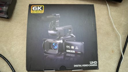 Camcorder 6K 64MP, 18X Digital Zoom IR Night Vision Vlogging Camera 