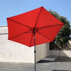 New In Box $40 Patio 10 FT Umbrella with Tilt and Crank, Outdoor Garden Market (Base not included)