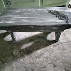 Feather Deco Stool/Foot Rest