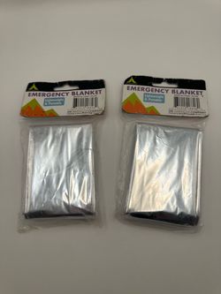 2-Pack Silver Mylar Emergency Blanket Lightweight Portable Camping HC200