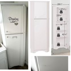 Tall 2-Door corner Pantry cabinet