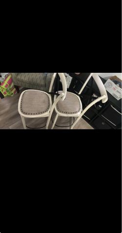 Set of 2 Cross-Back Bar Stools