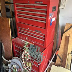 Craftsman 12 drawer, red steel tool box
