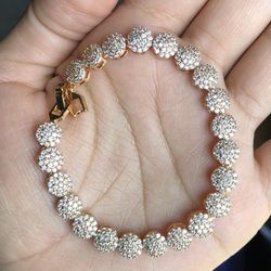 18k Gold Filled Bracelet Bangle Jewelry 7” Long 