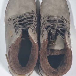 Brand New Hiking Boots Size Browh Faux Leather 10.5