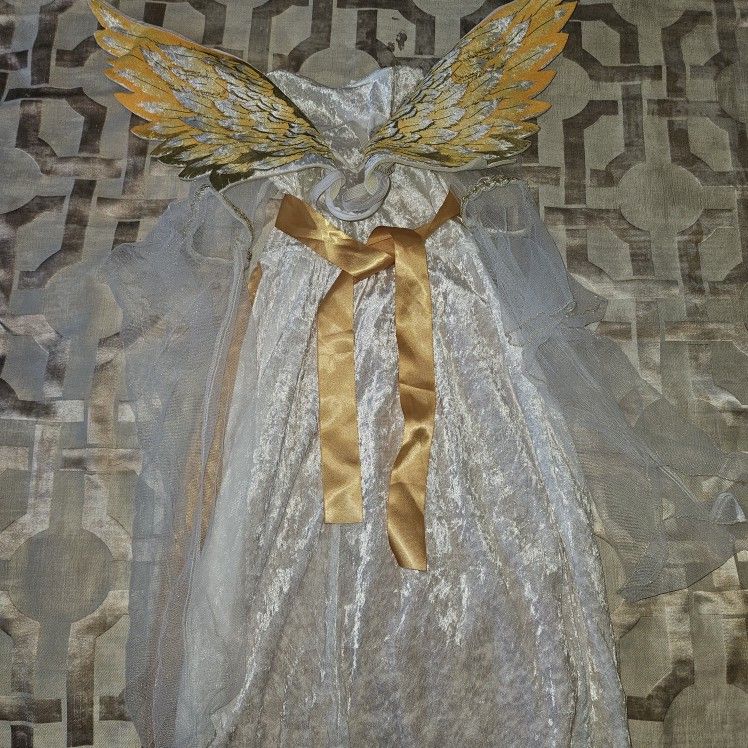Little Girl Angel Custome Toddler Size Large 4/5 Years