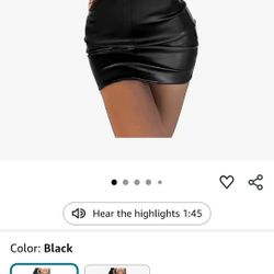 Riclena Women's Sexy Halter Deep V Neck Keyhole PU Leather Mini Bodycon Dress