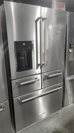KitchenAid 4 Door Stainless Steel Fridge
