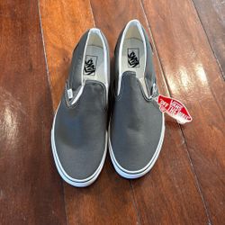 Brand new Size 13 Gray Slip On Vans 