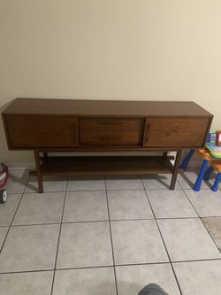 Hard wood TV/Entertainment center console