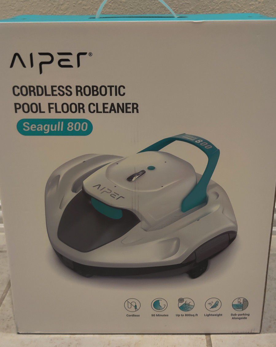 Aiper SG800 Cordless Robotic Automatic Pool Cleaner for Above Ground Flat-floored Pools - New