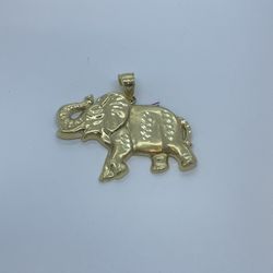 Gold Elephant Pendant 