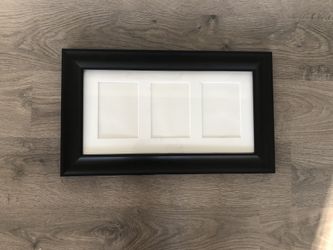 3 picture Collage frame- 24.5” x 15” - Dark wood frame
