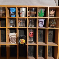 Shot Glasses And Shelf 