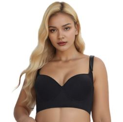 44D or 44DD Back Smoothing Bra - Black Color