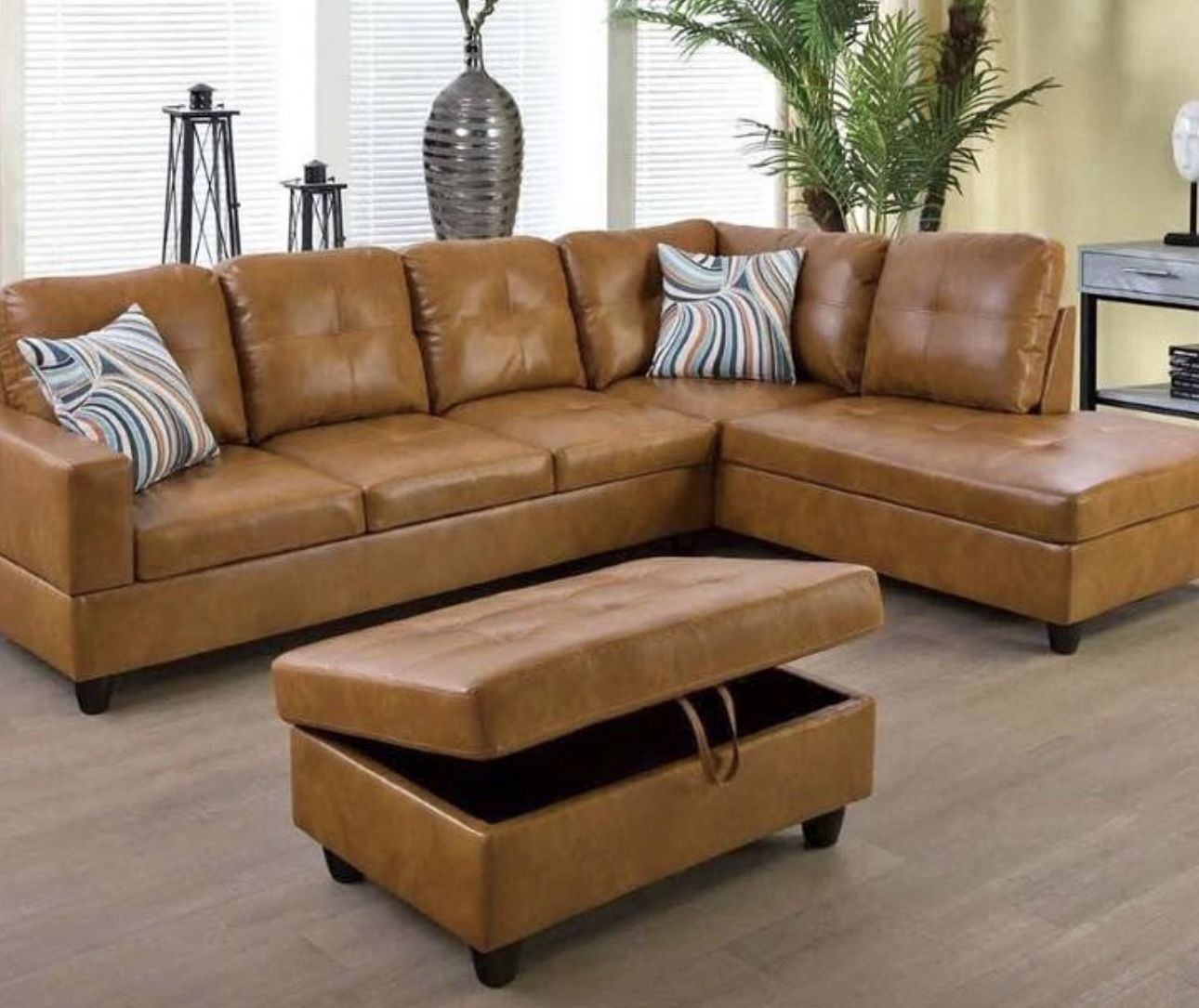 Carmel Leather Sectional Couch