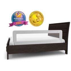 ComfyBumpy Long Toddler Bed Rails - Baby Bed Rail Guard for Kids Grey All Beds