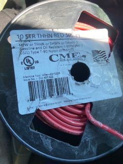 THNN Red #10 Gauge Wire