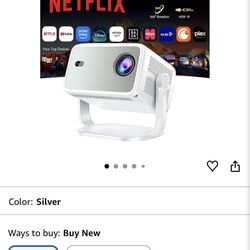 Brand New in unopened box 4K Support Smart Outdoor Projector with WiFi & Bluetooth – Auto Focus
