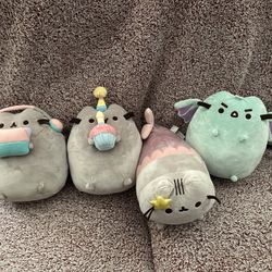 Pusheen Plushies — Lot of Four Medium Size