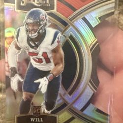 2023 Panini Select -  Will Anderson Red & Yellow Prizm Die-Cut (RC)