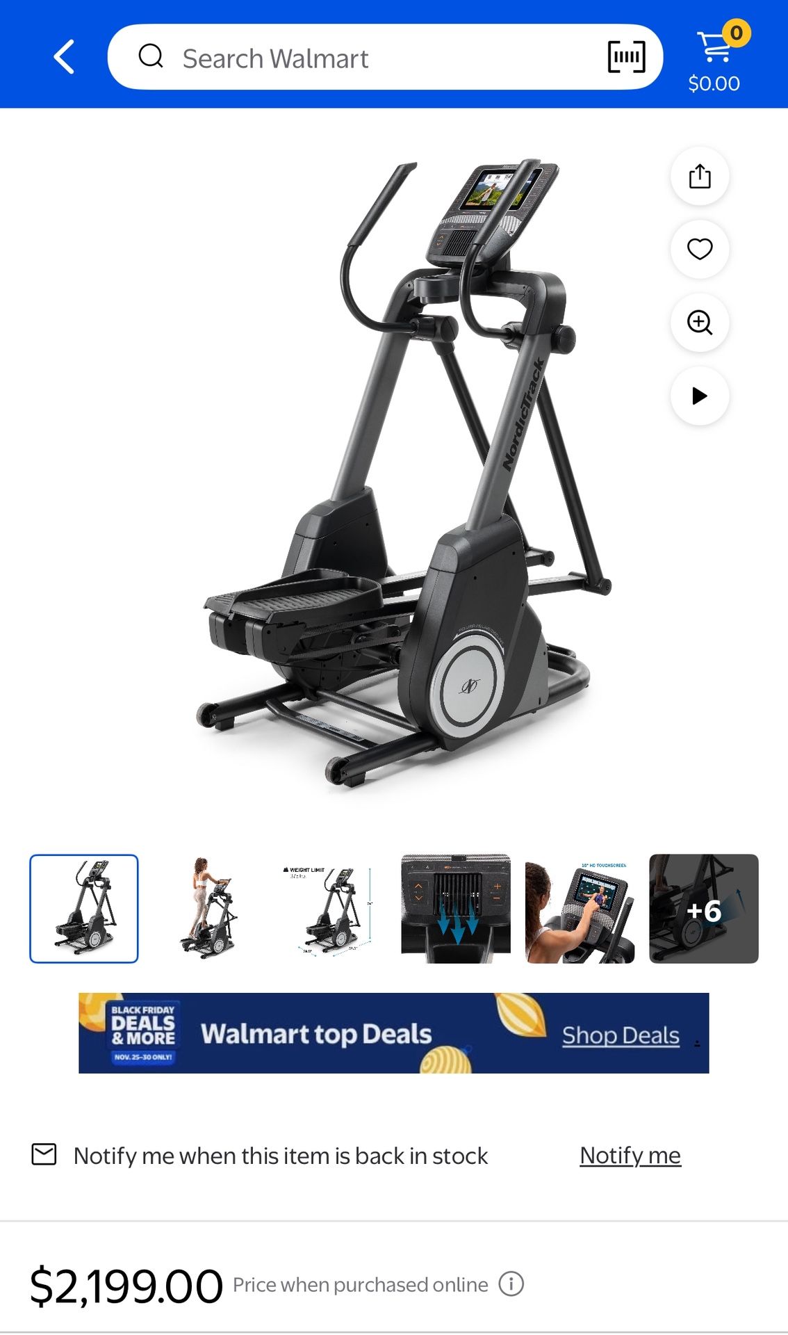 Nordic track FS10i elliptical 