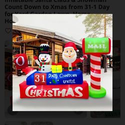 8Ft Inflatable Countdown Until Christmas (NEW)