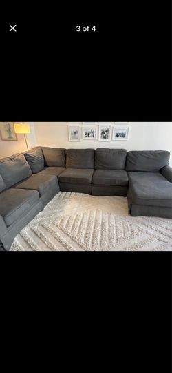 Bobs Furniture Katie Charcoal Sectional Couch