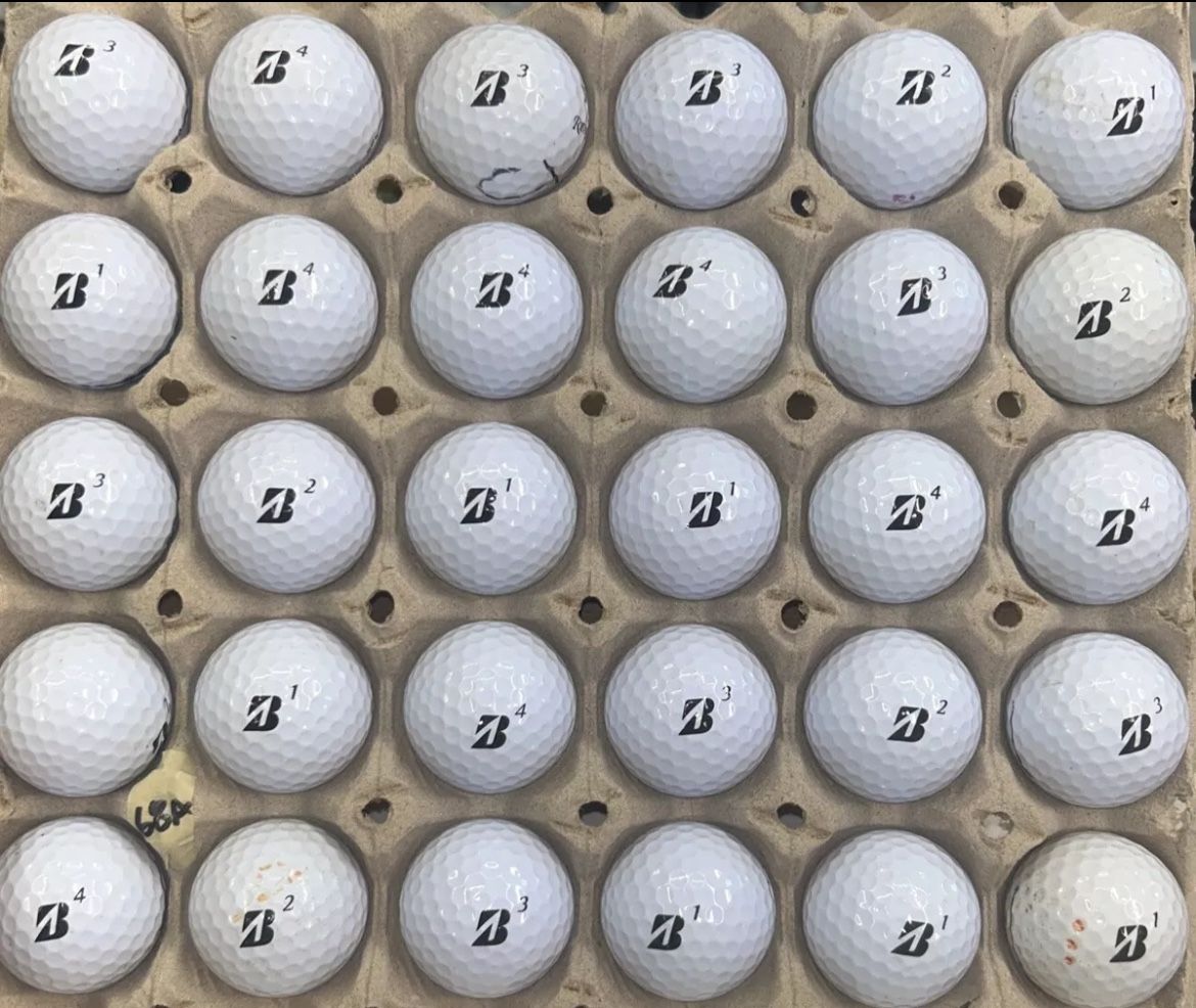 30 Bridgestone E6 Golf Balls Mixed Grade Lot A68