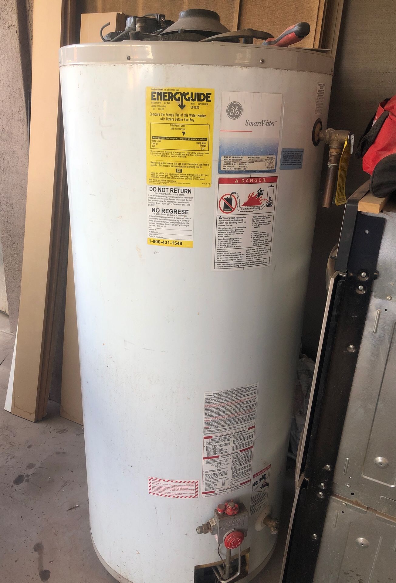 Water heater. 130 gallons gas