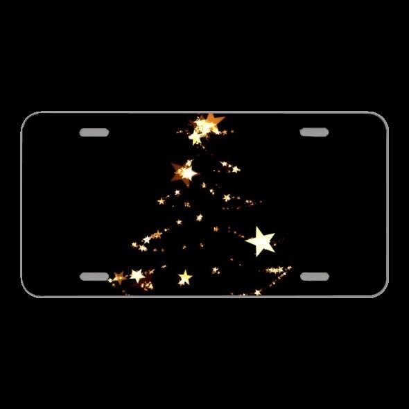 License Plare Novelty Car Front Christmas Christmas Tree Abstract
